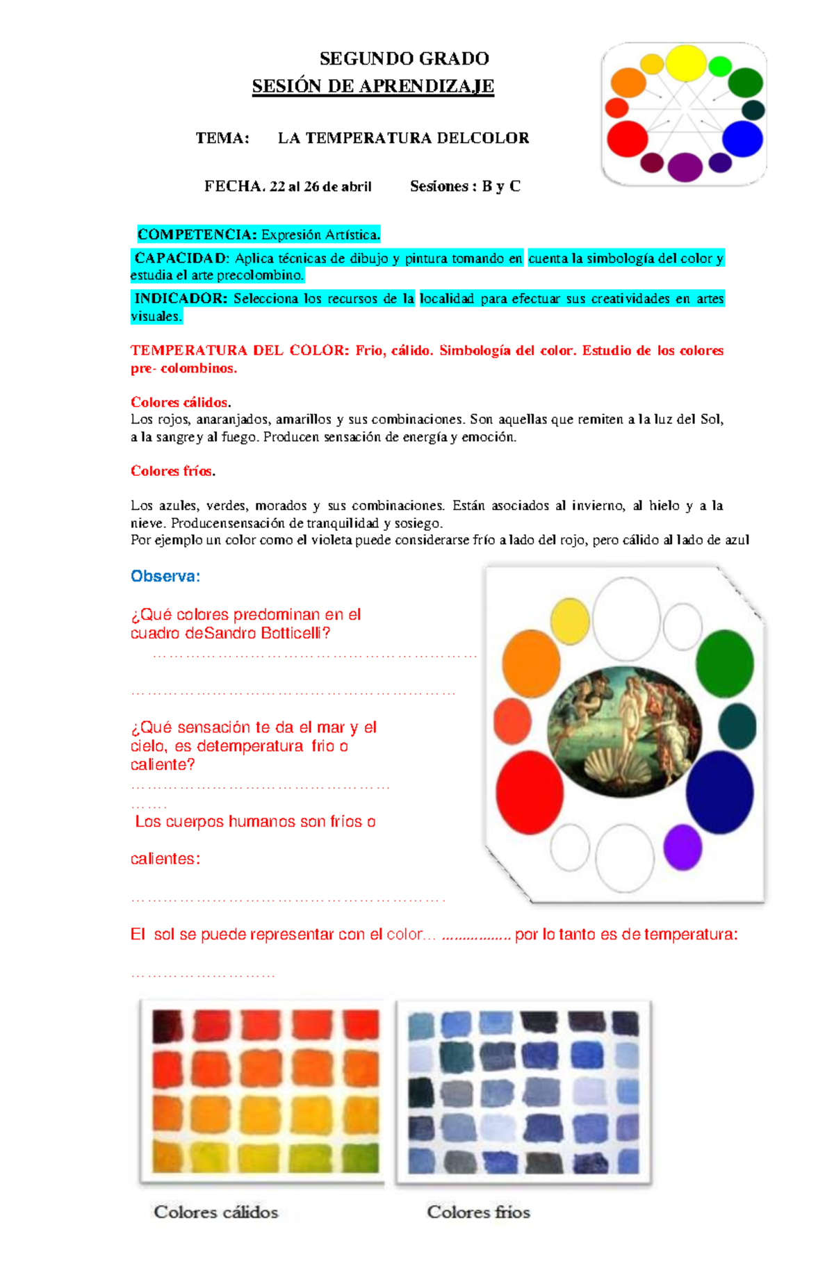 Segundo . Sesión DE Aprendizaje 2 Unidad DOS - SEGUNDO GRADO SESIÓN DE ...