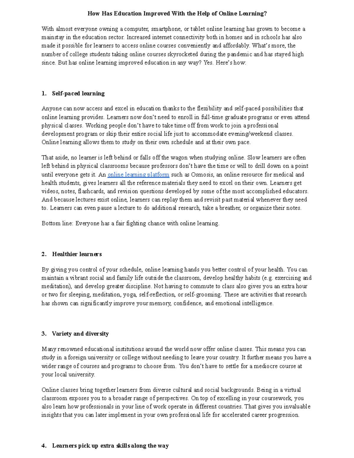 How Has Education Improved With the Help of Online Learning - Increased ...