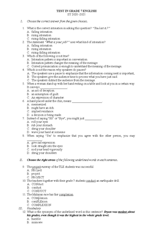 Detailed Lesson Plan 2 - Performance Standard: The learners shall be ...