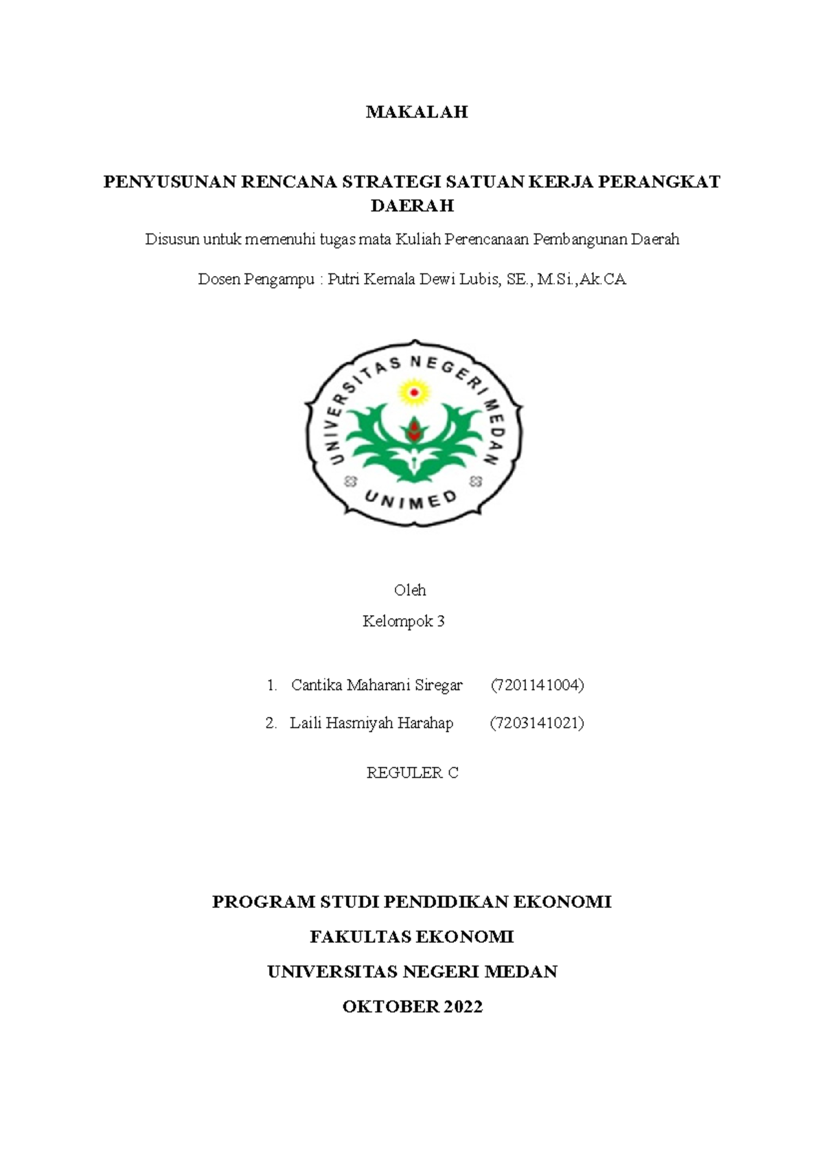 03 Penyusunan Rencana Strategis Satuan Kerja Perangkat Daerah - MAKALAH ...