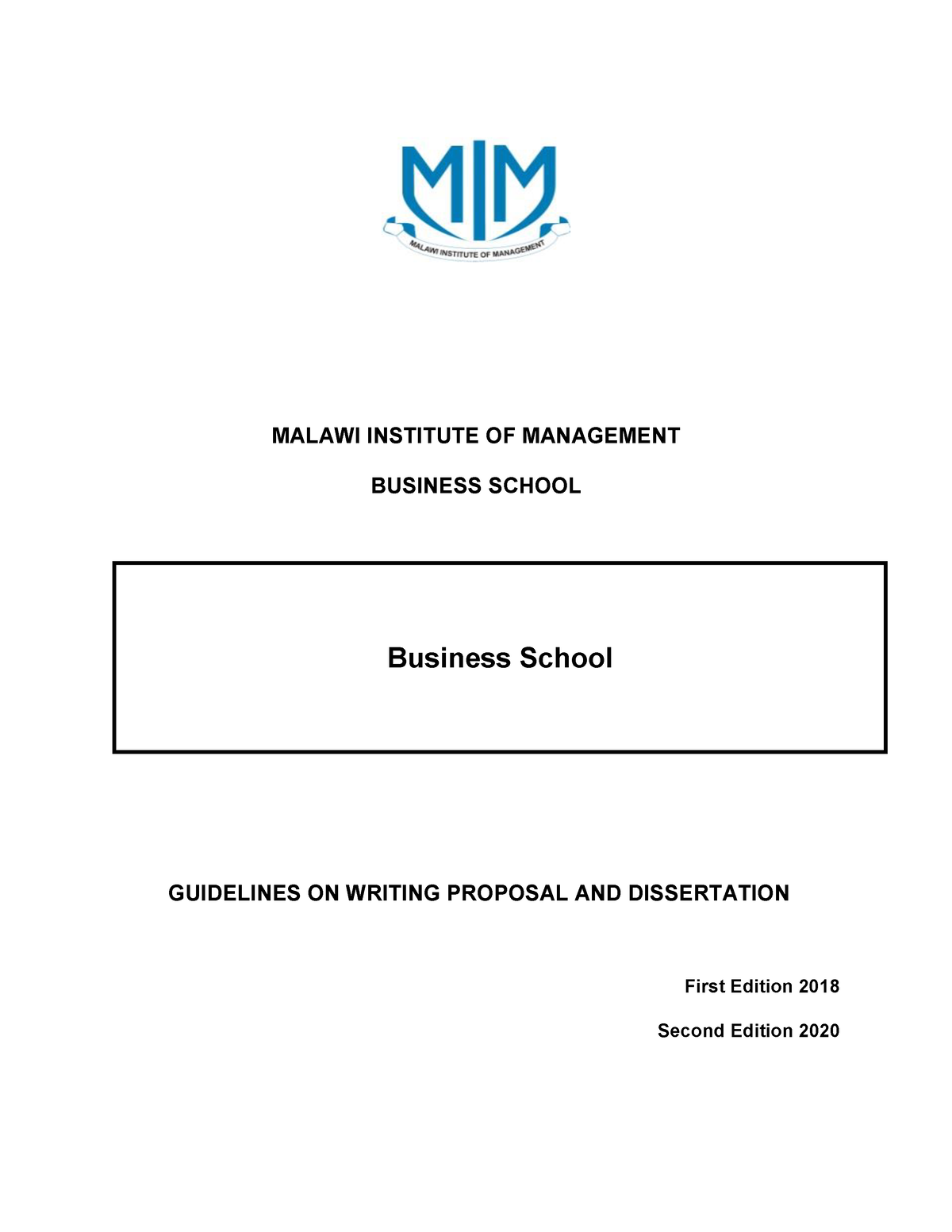 mba dissertation guidelines