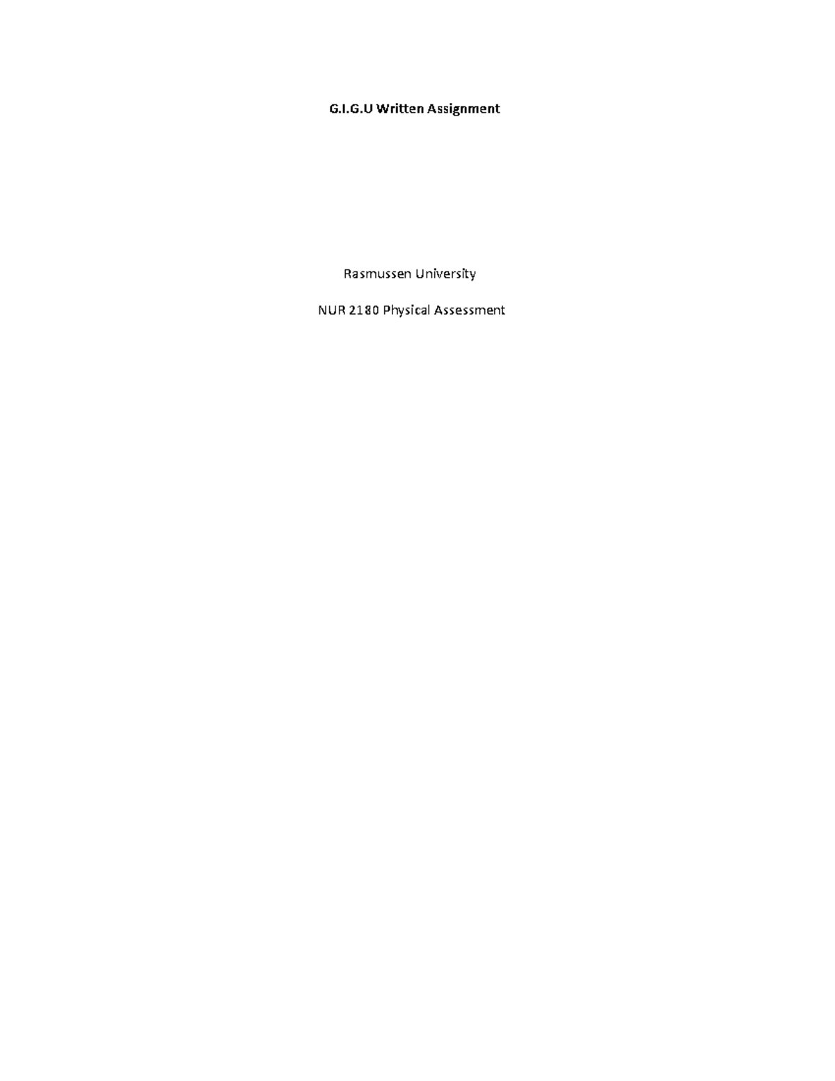 gcuf assignment title page pdf