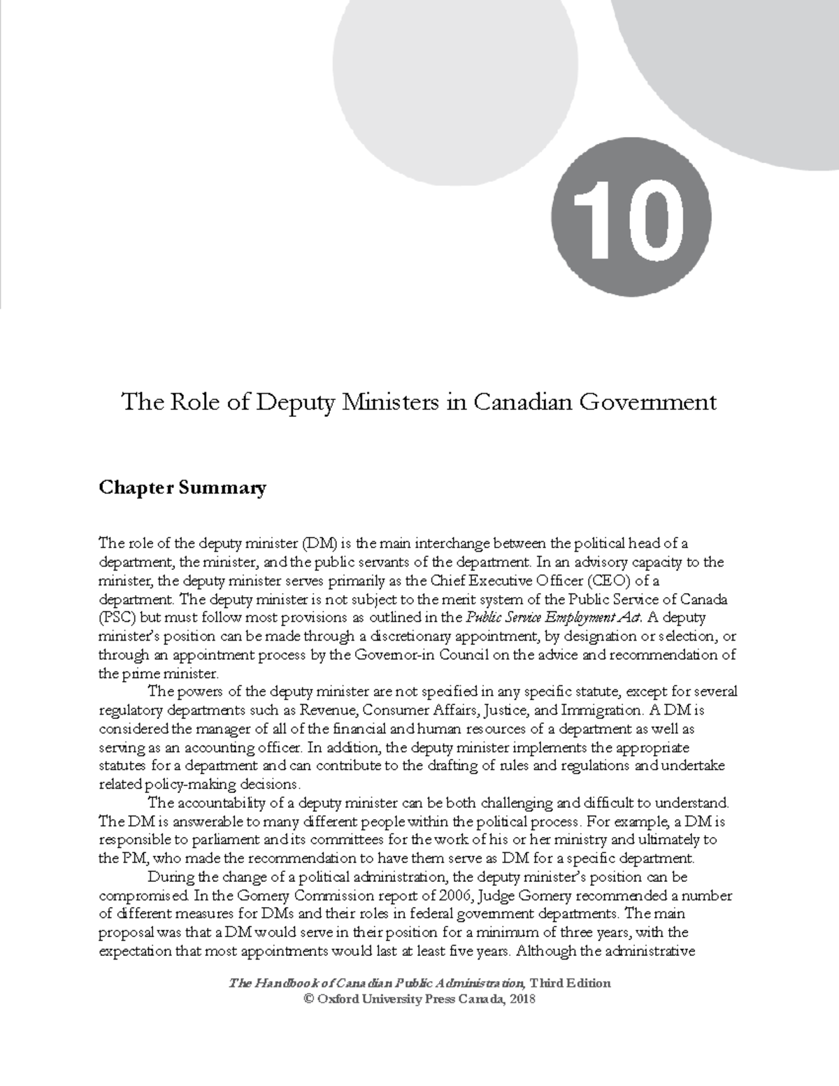 Chapter 10 SSG - practice - The Handbook of Canadian Public ...