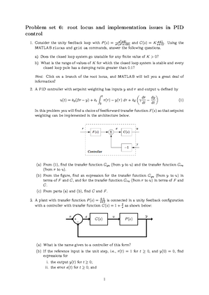 Problems 6 sol -ECE4132 - Problem set 6: root locus and implementation