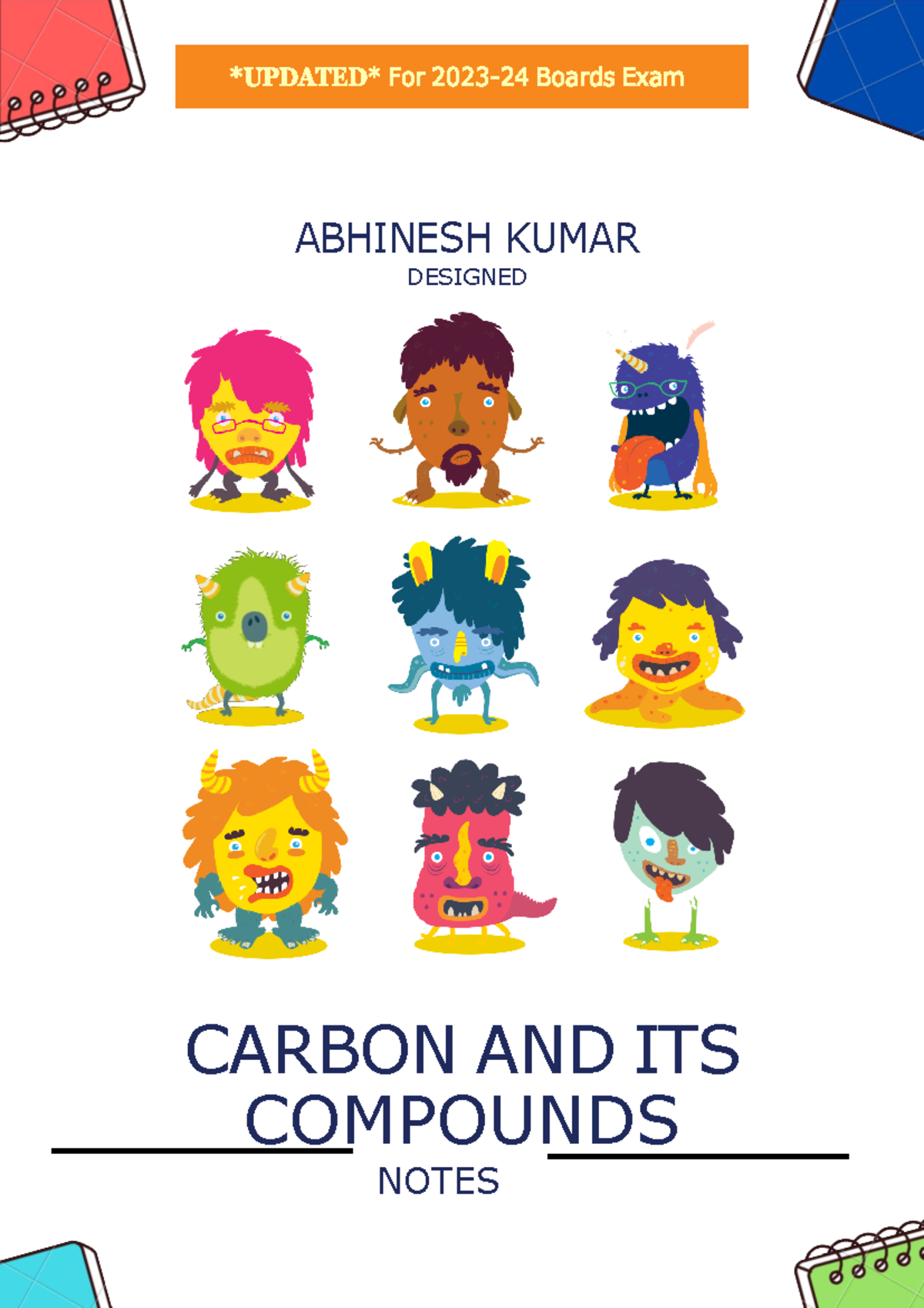 Chapter 4 Carbon and its Compounds handwritten notes - ABHINESH KUMAR ...