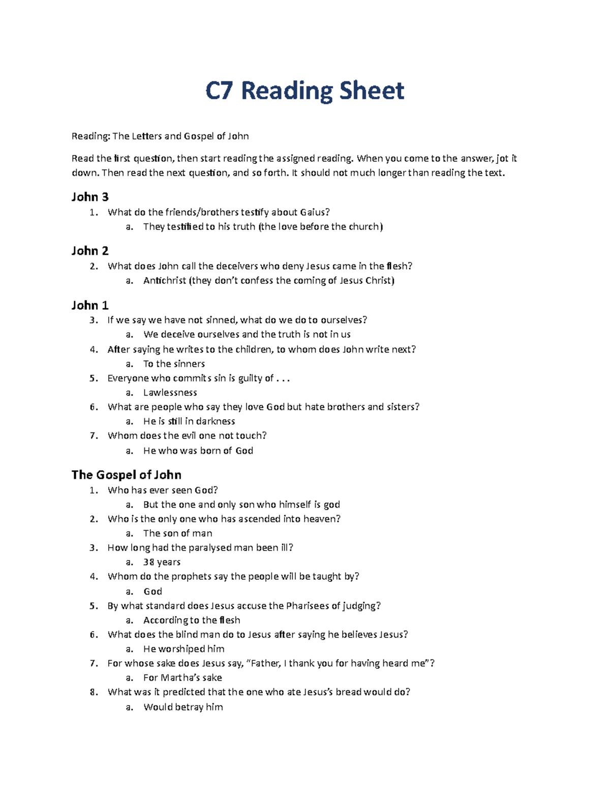 C7 Reading Sheet - theo - C7 Reading Sheet Reading: The Letters and ...