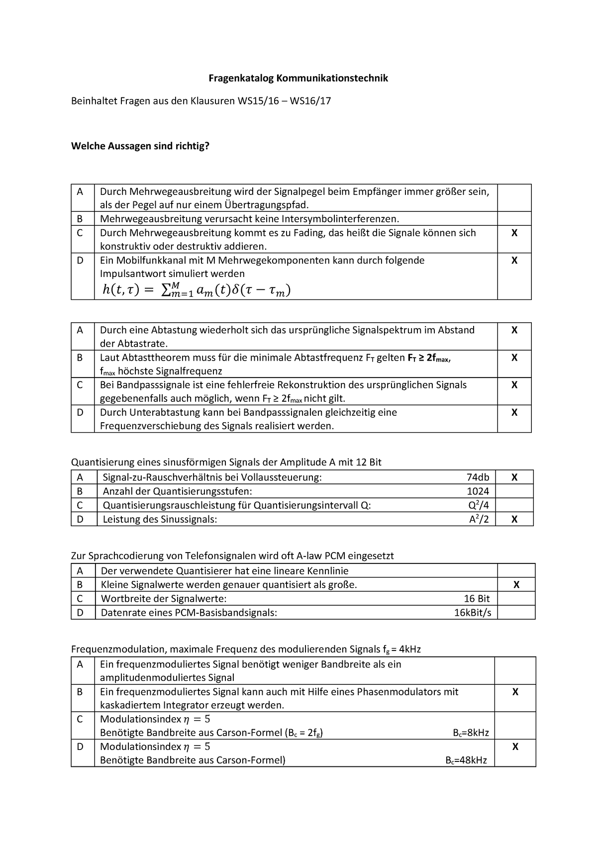 Fragenkatalog Kom Tech - Fragenkatalog Kommunikationstechnik Beinhaltet ...