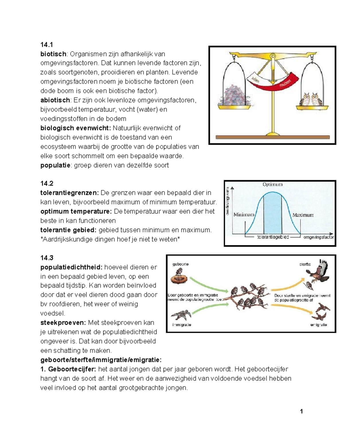 Biologie Samenvatting + Begrippen Hoofdstuk 14 - 14. Biotisch ...