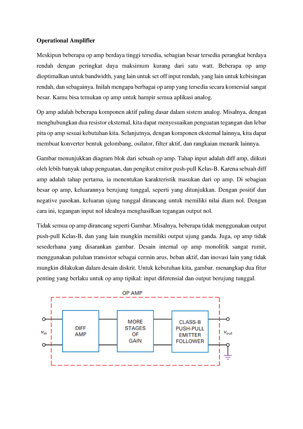 Operational Amplifier - Operational Amplifier Meskipun Beberapa Op Amp ...