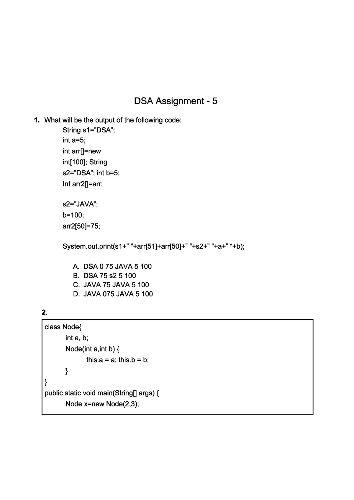 case study topic on dsa