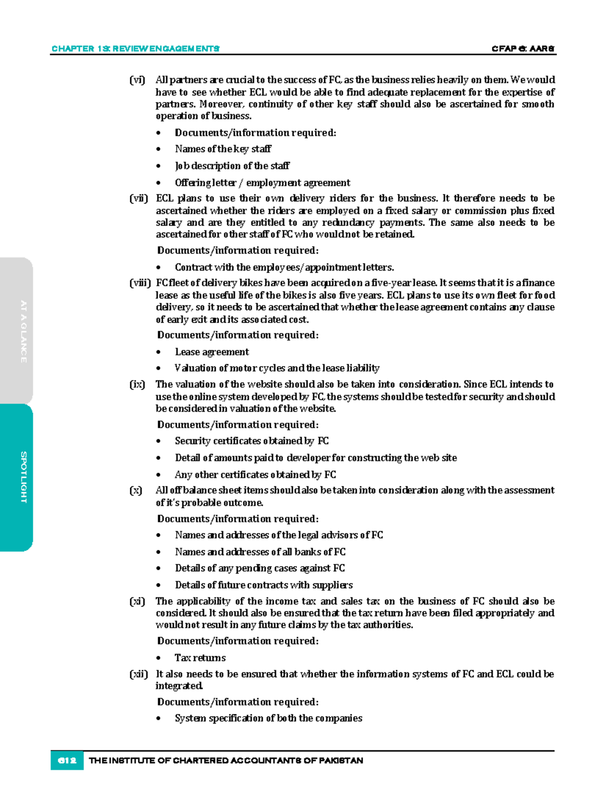 CFAP 6 SSM 616 712 - Nothing - CHAPTER 13: REVIEW ENGAGEMENTS CFAP 6 ...