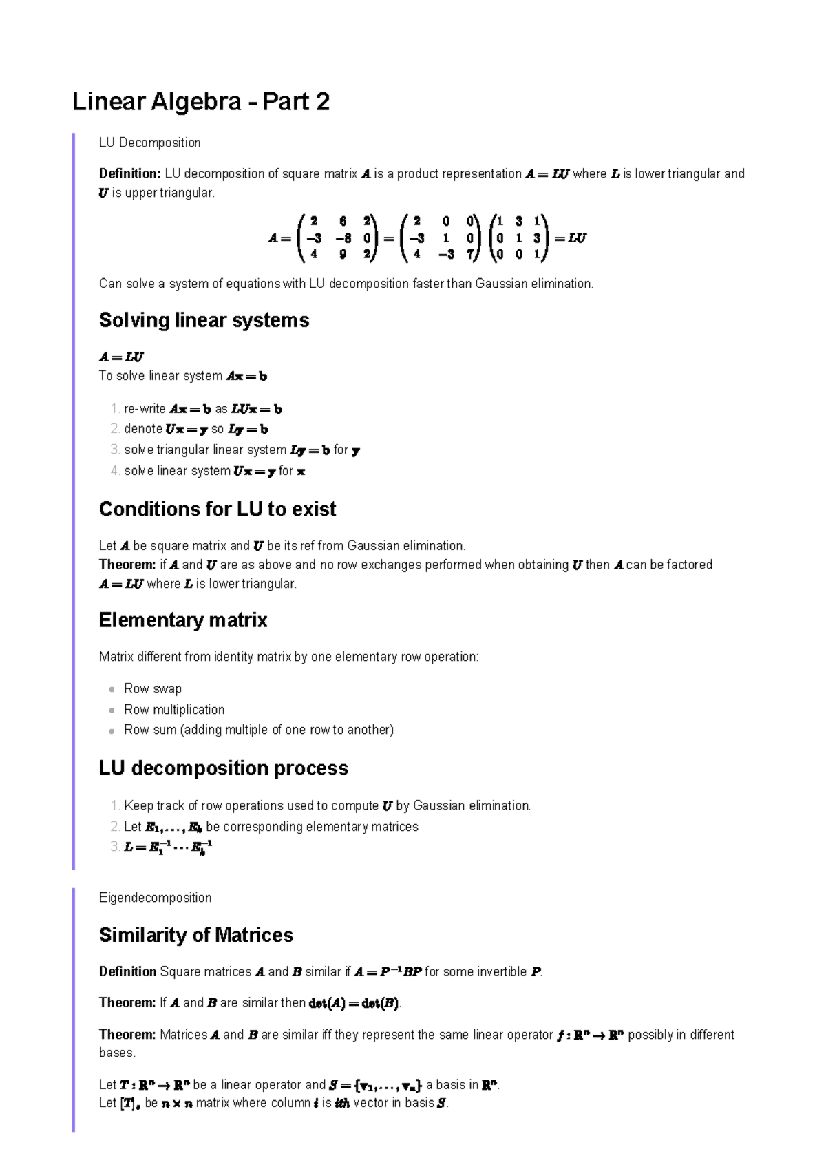 Linear Algebra - Part 2 - Can solve a system of equations with LU ...