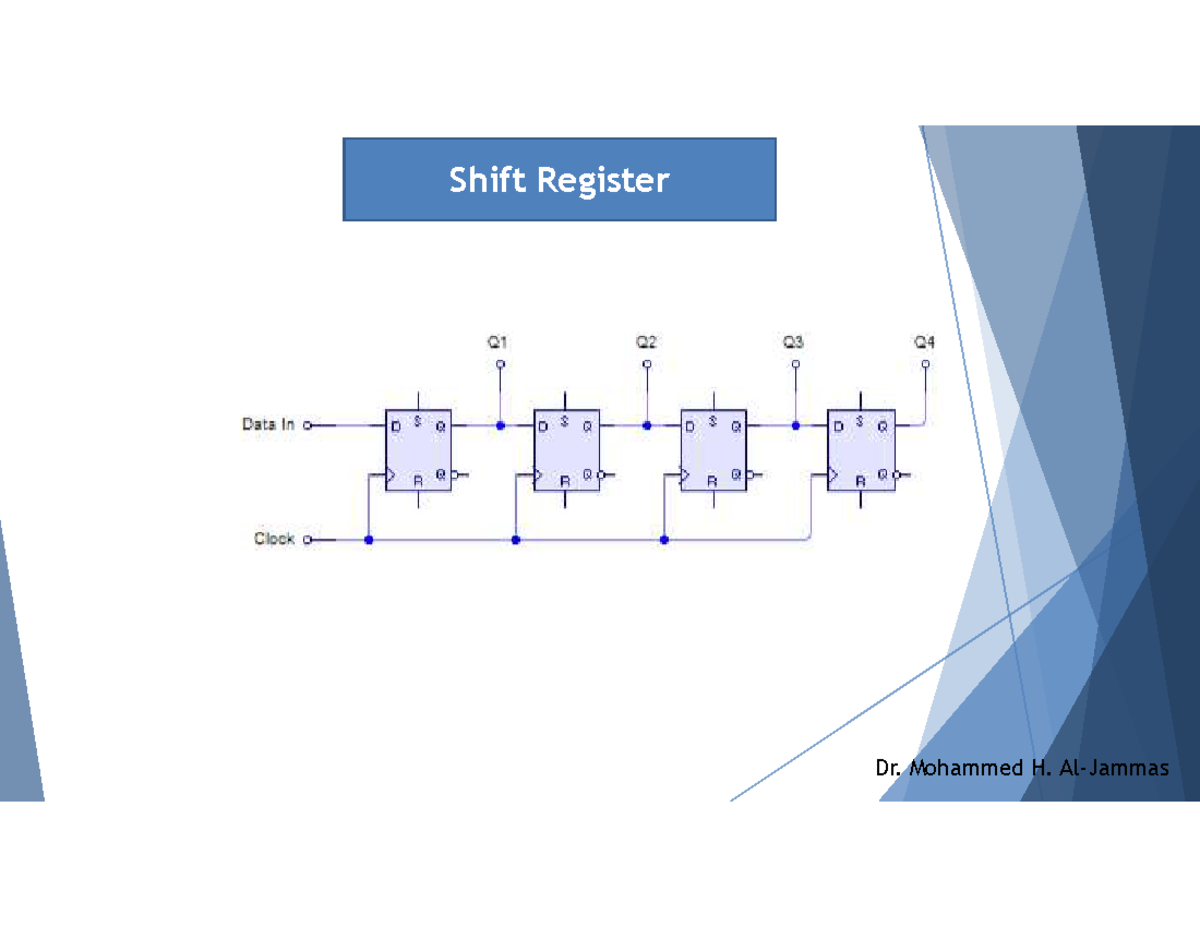 12-Shift Register - test - Dr. Mohammed H. Al-Jammas Simple storage ...