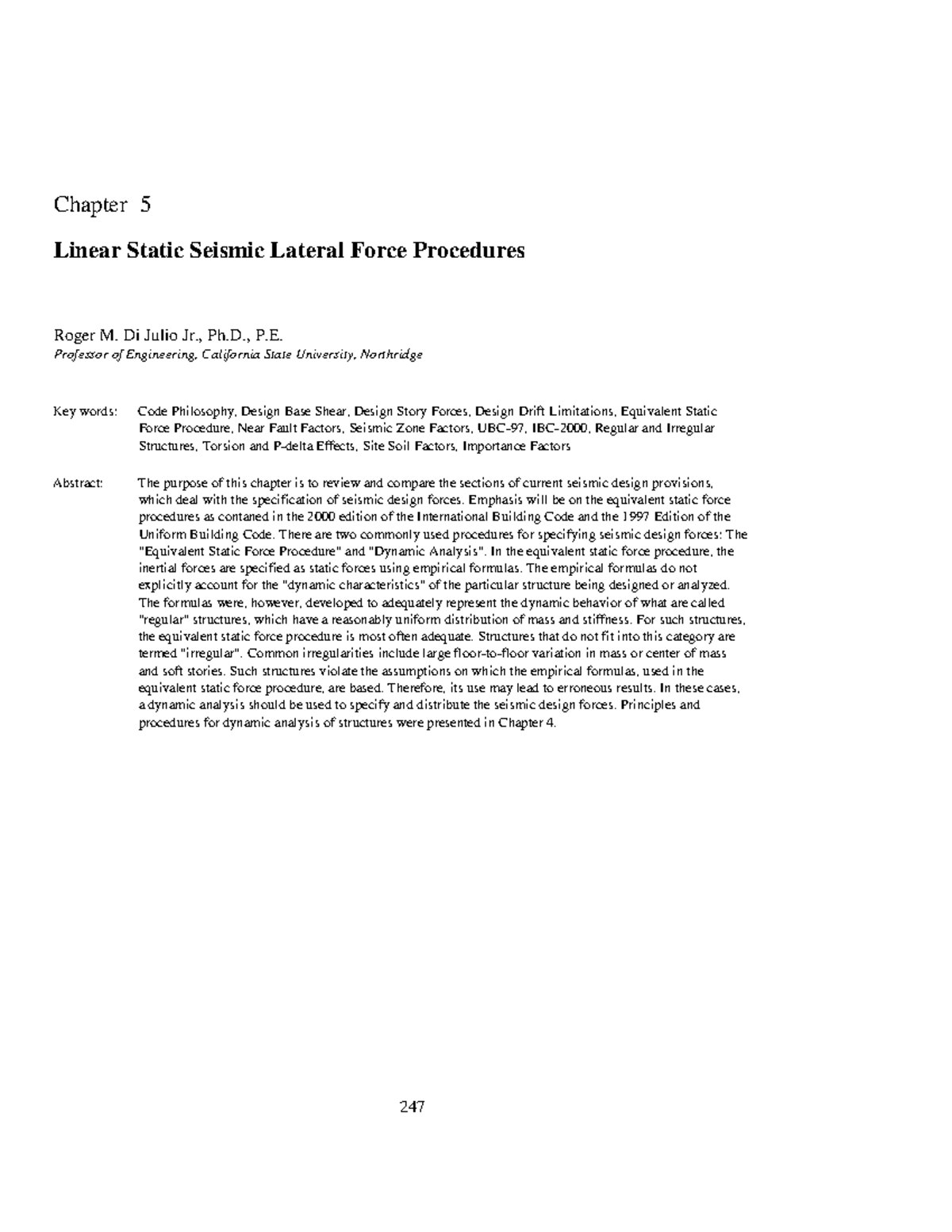 Chapter 05-Linear Static Lateral Force Procedures - 247 Chapter 5 ...