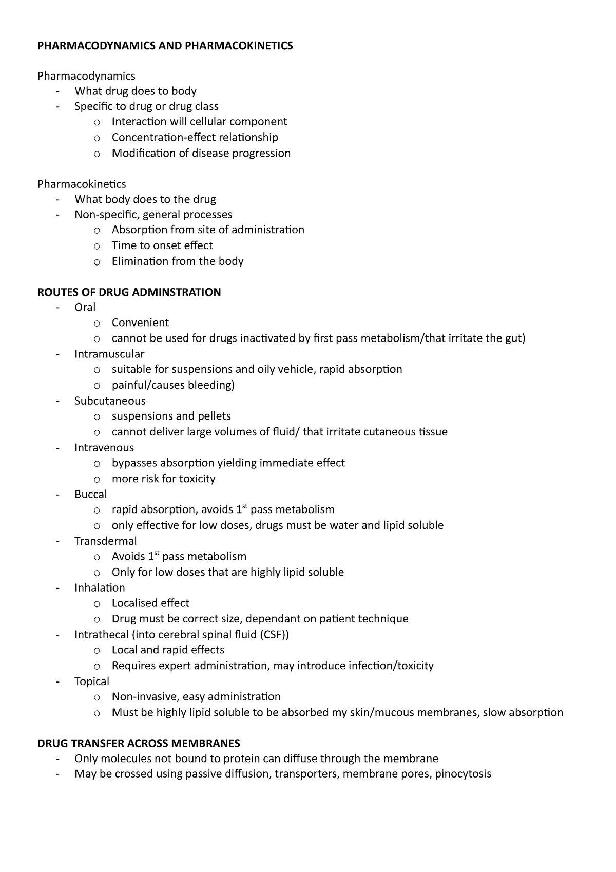 Ims - Pharmacology - lecture notes - MEDI1220 - Leeds - Studocu