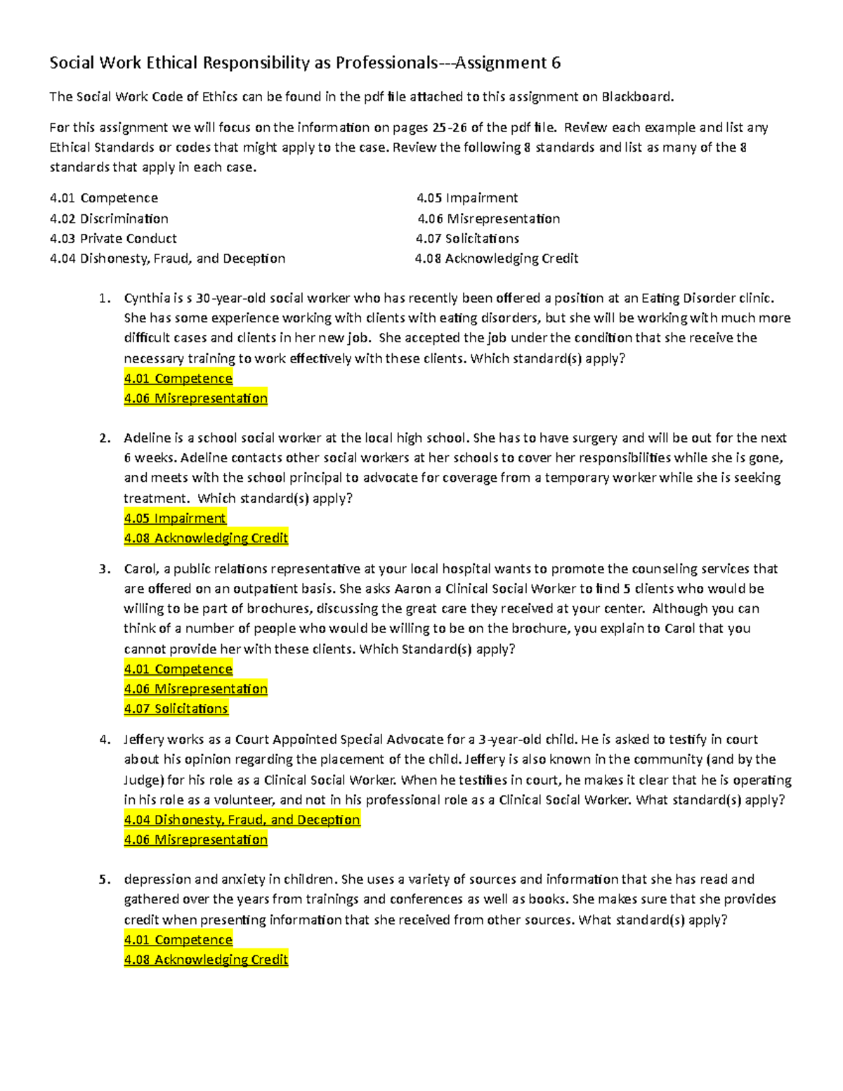 Assignment 6 Code Of Ethics Revised Socl 153 Introduction To Studocu