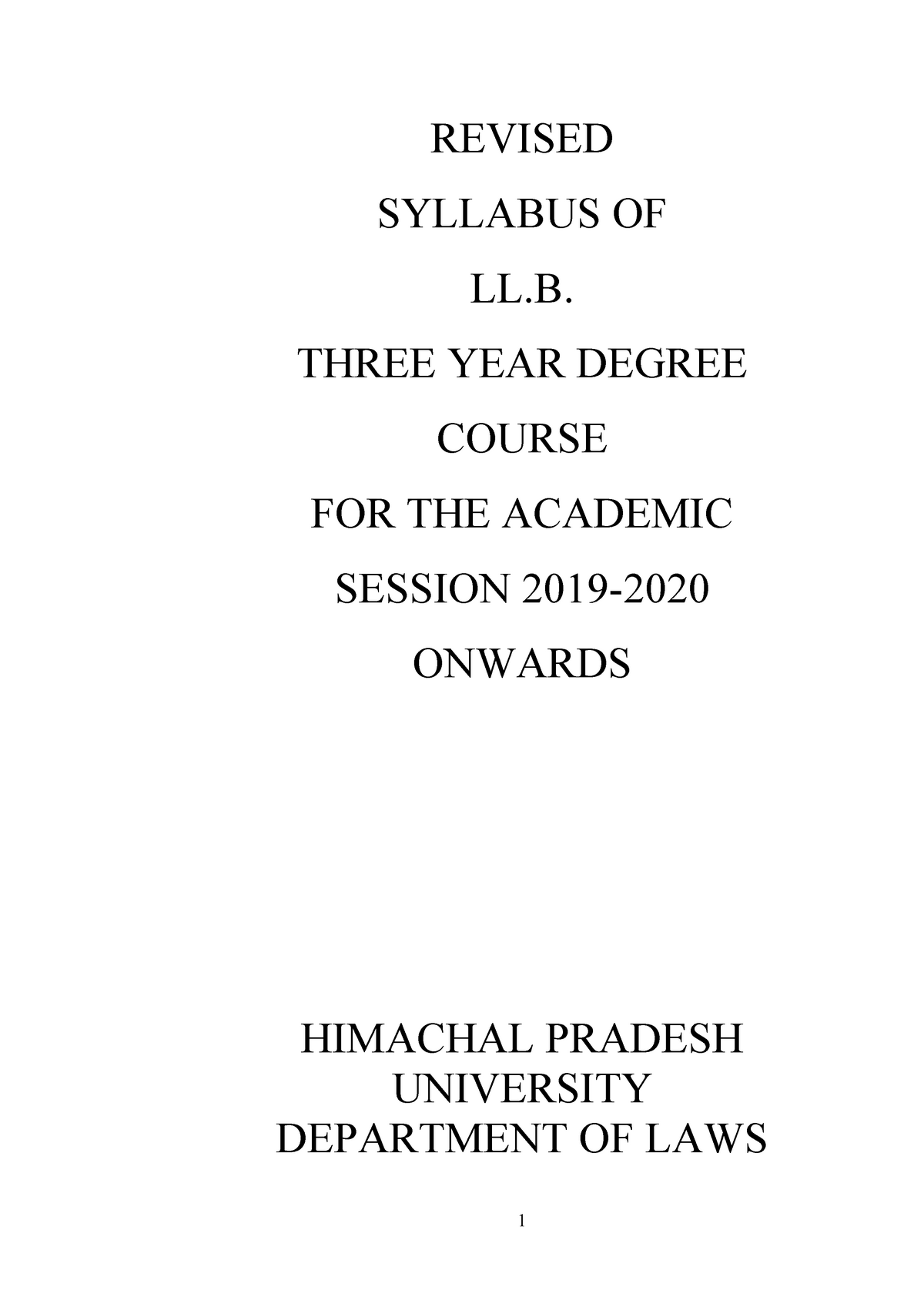 LL.B. All Semester Syllabus- Revised - REVISED SYLLABUS OF LL. THREE ...