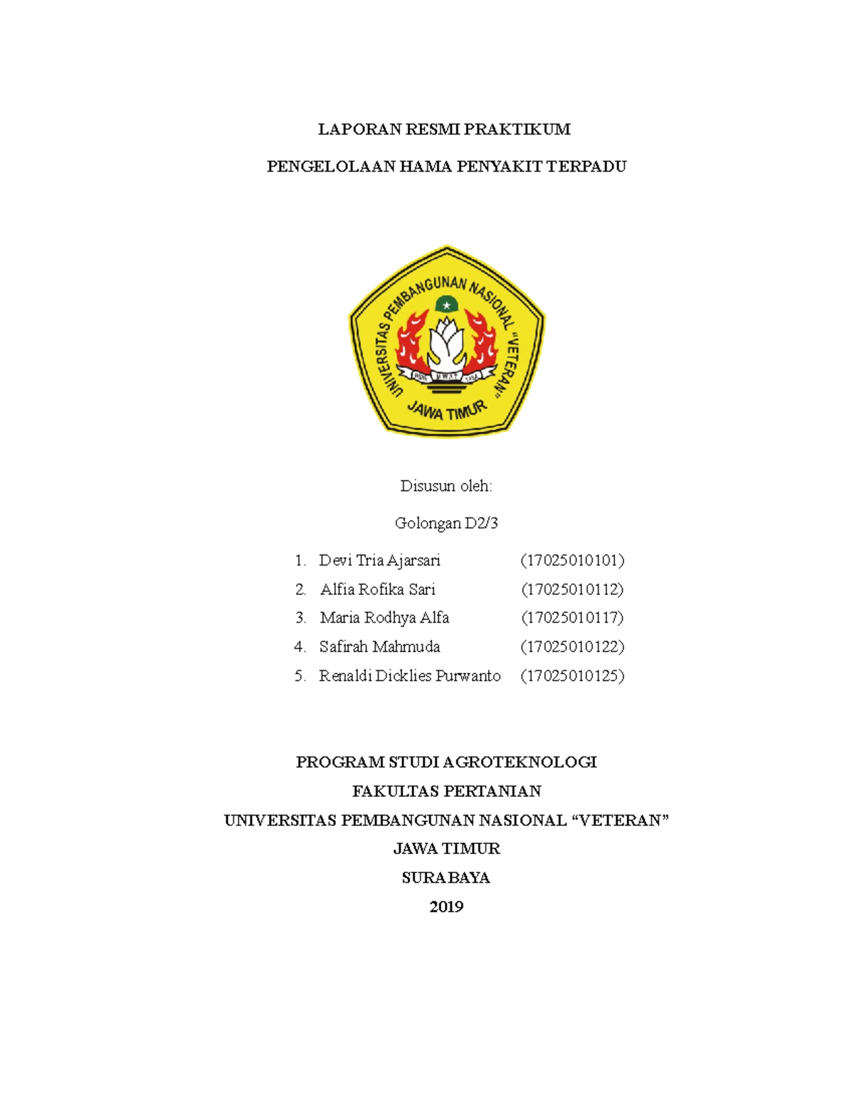 Pengendalian Hama Penyakit Terpadu - Adapun Tujuan Disusunnya Laporan ...