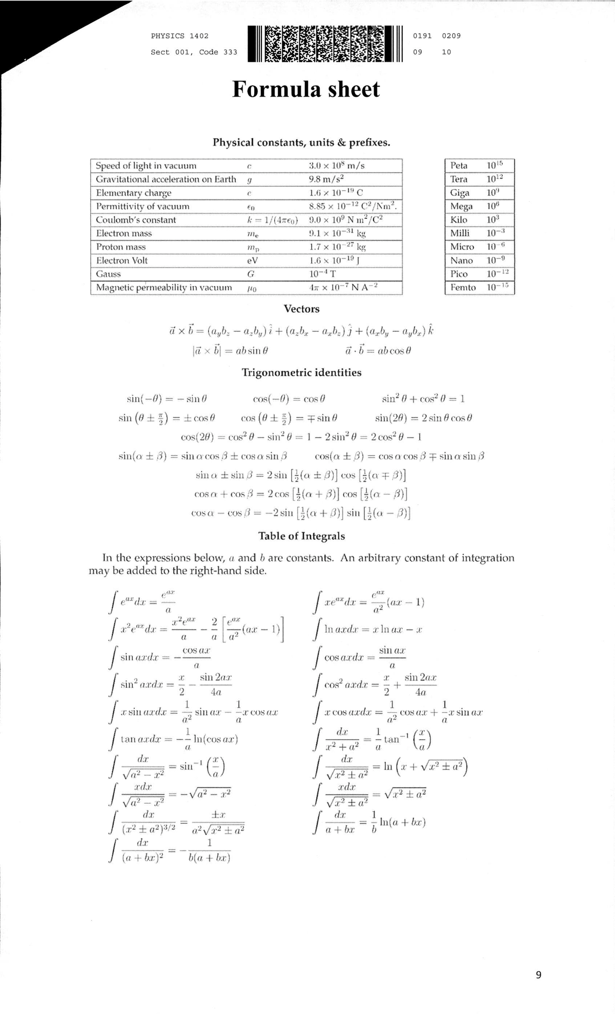 Midterm 12 with answerkey - n Physics 1402B (20 24 ) MIDTERM EXAM # 2 ...