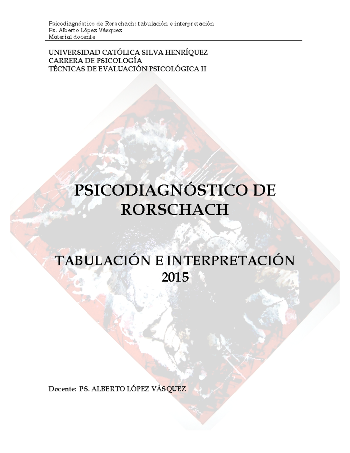 Manual II Rorschach - test rosharch - Ps. Alberto López Vásquez ...