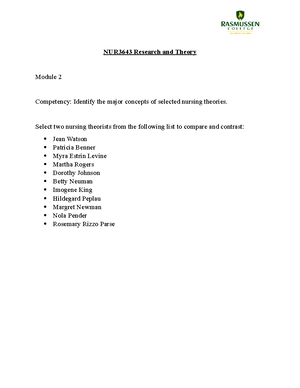 Module 05 Discussion Worksheet - NUR3643 Research And Theory Competency ...