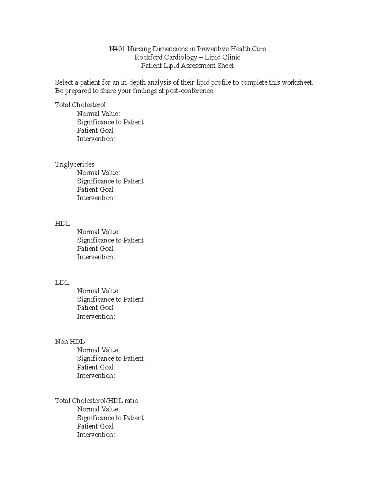 lipid-assessment-tool-n401-nursing-dimensions-in-preventive-health