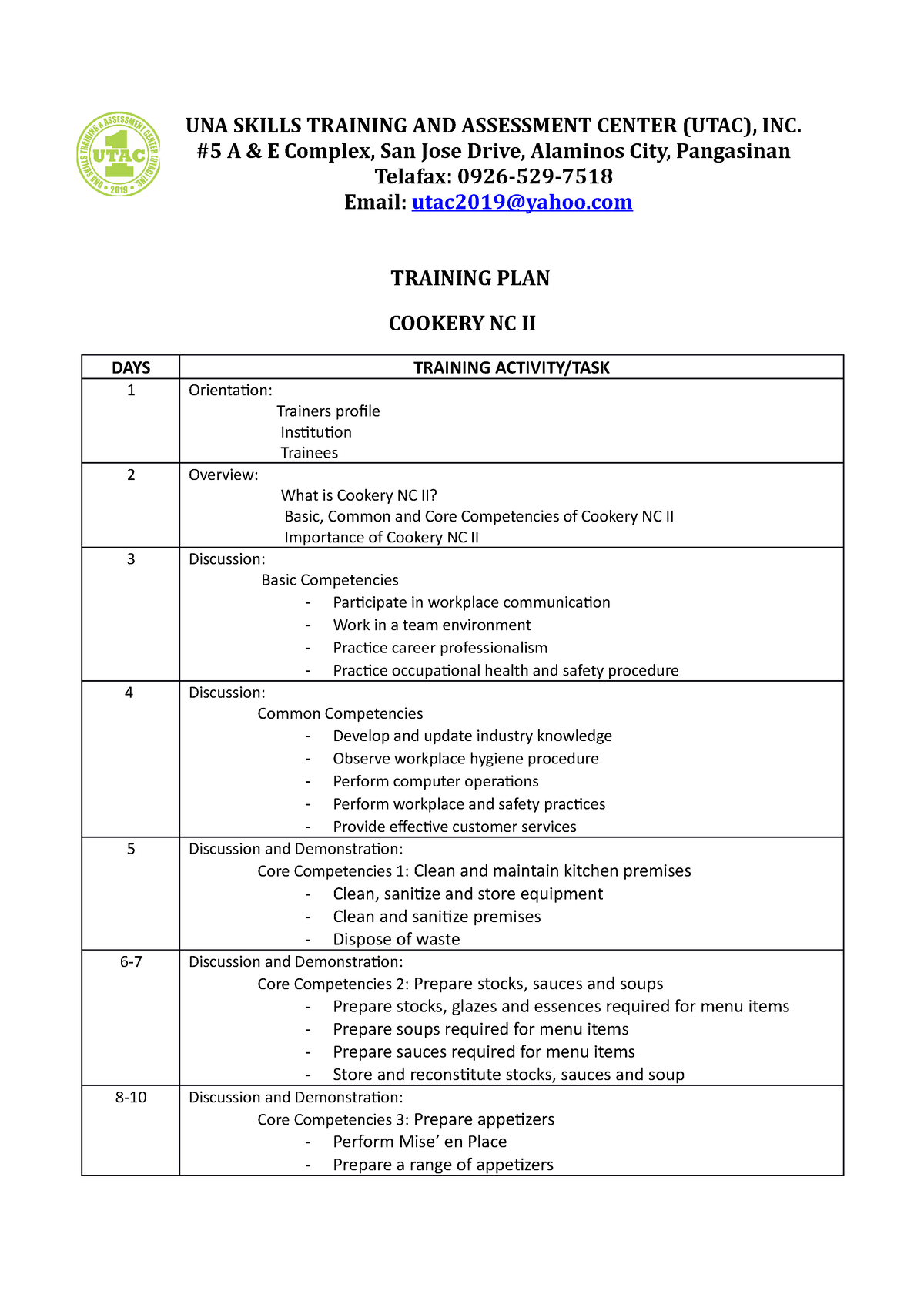 training-plan-in-cookery-una-skills-training-and-assessment-center