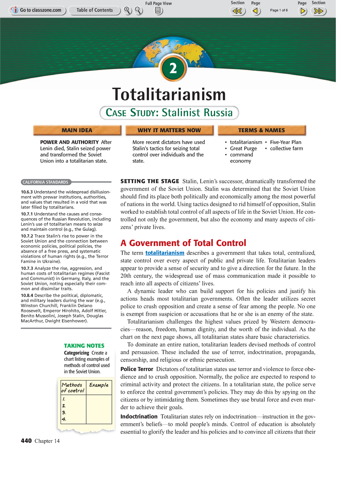 chapter 30 section 2 guided reading totalitarianism case study