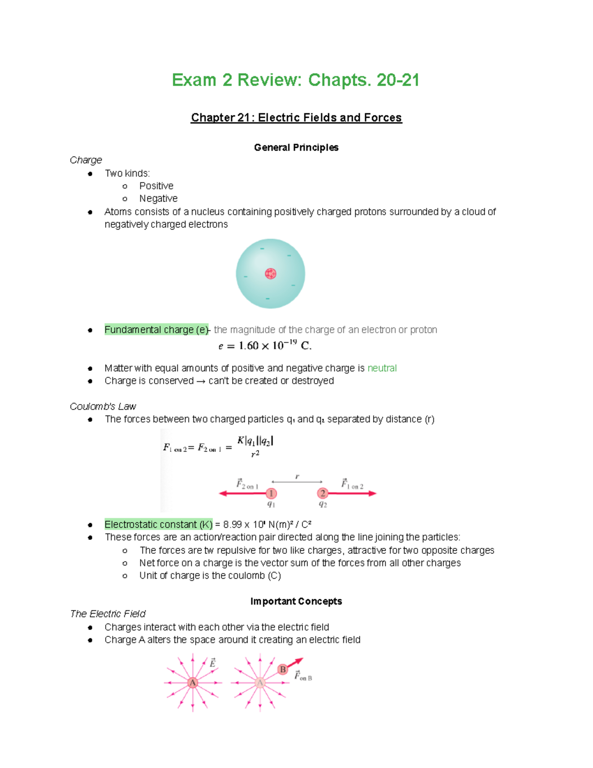 Exam 2 Review 5 Exam Review Exam 2 Review Chapts 20 Chapter 21