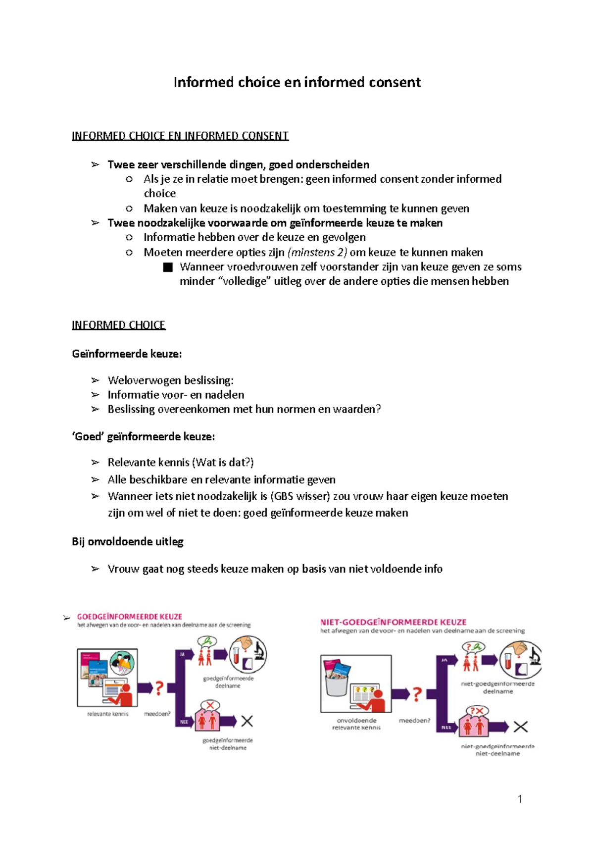 Informed choice en informed consent - Informed choice en informed ...