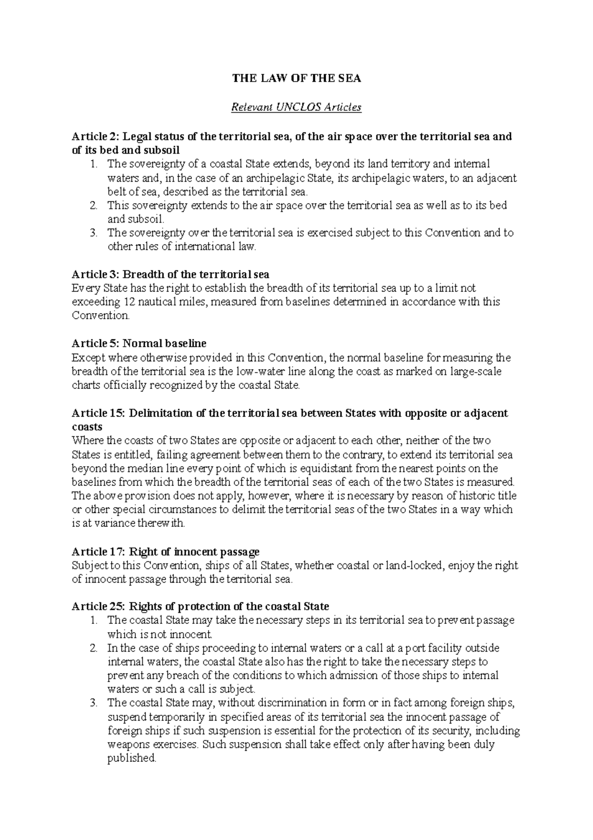 the-law-of-the-sea-notes-law-of-sea-exam-summary-the-law-of-the-sea