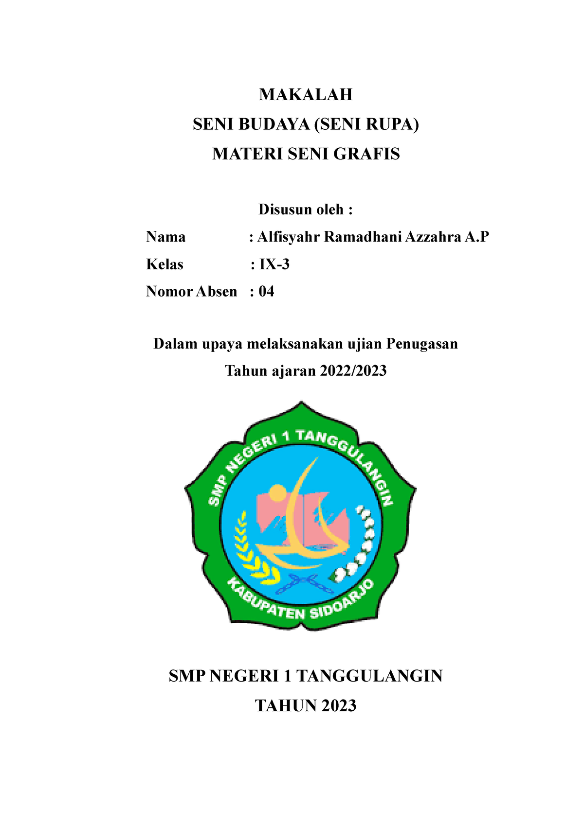 Makalahsbk - SCFWRFREBV - MAKALAH SENI BUDAYA (SENI RUPA) MATERI SENI ...