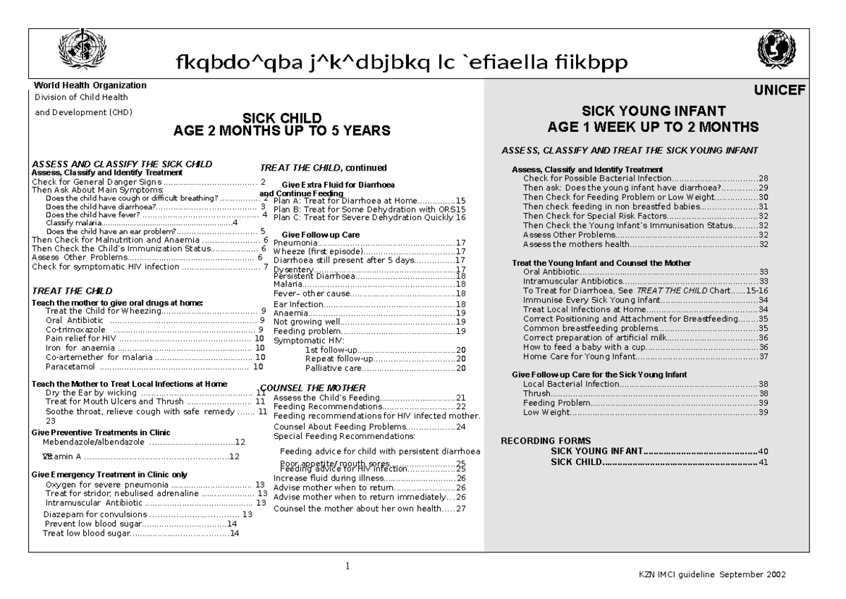 IMCI-Chart-Booklet - pakyu - fkqbdo^qba j^k^dbjbkq lc `efiaella fiikbpp ...