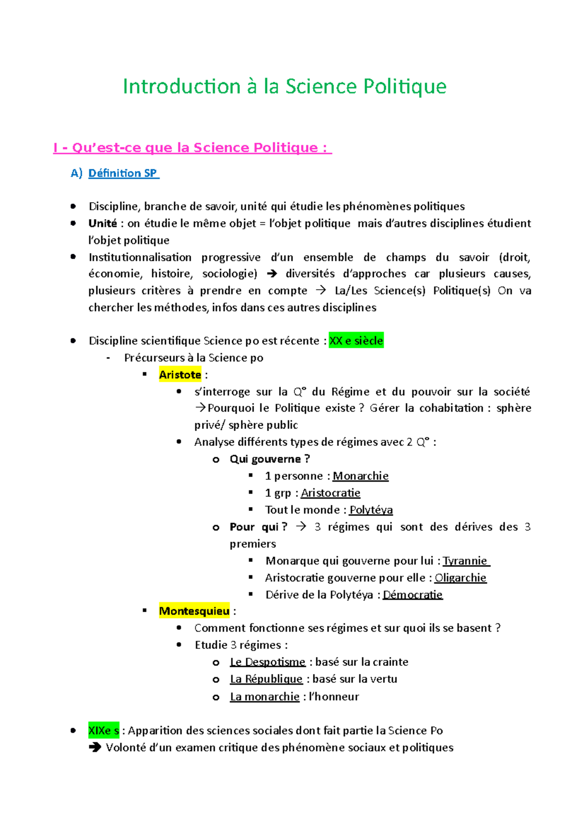 Introduction à la Science Politique - Introduction à la Science ...