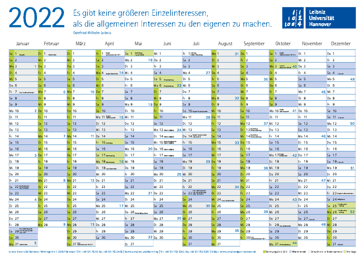 LUH Kalender A4 - Mitschreiben - 1 1 1 1 1 1 1 1 1 1 1 1 2 2 2 2 2 2 2 