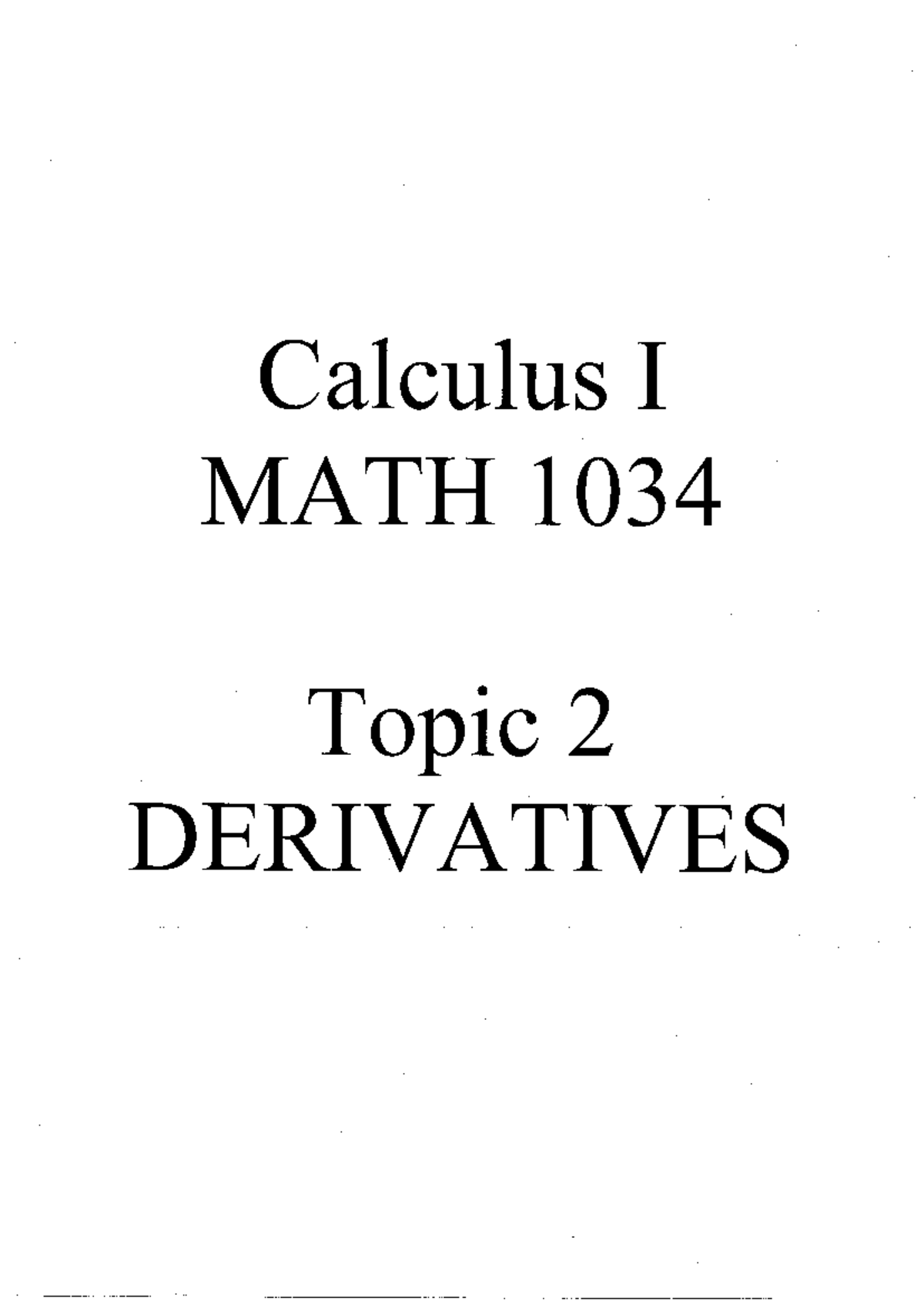 Introduction To Derivatives Calculus Ppt