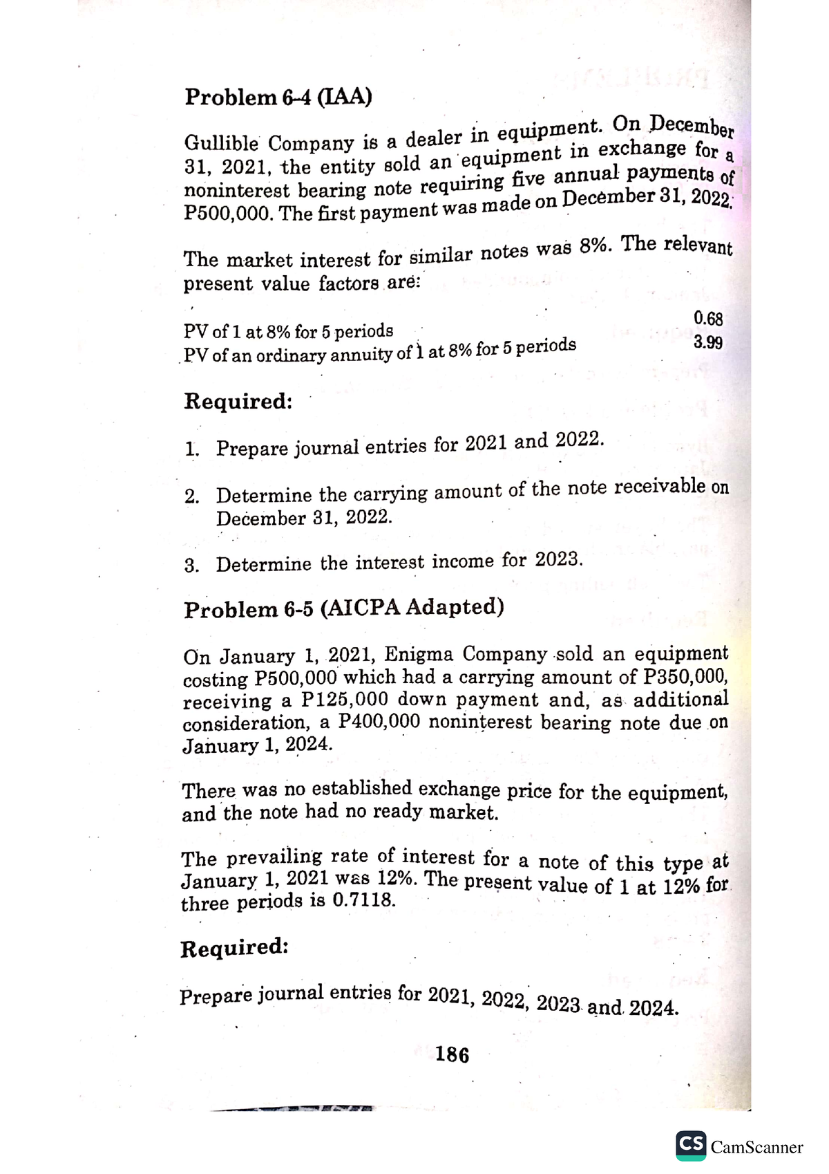 Problem 6 - Intermediate Accounting (Volume One) 2021 Edition By: Valix ...