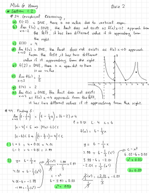 Exam 2 Cheat Sheets Part 2 - ####### -If the value of y is increasing ...