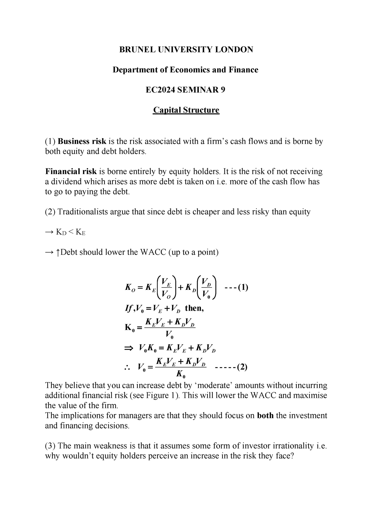 EC2024 Seminar 9 Indicative Answers EC2024 Brunel University Studocu   Thumb 1200 1698 