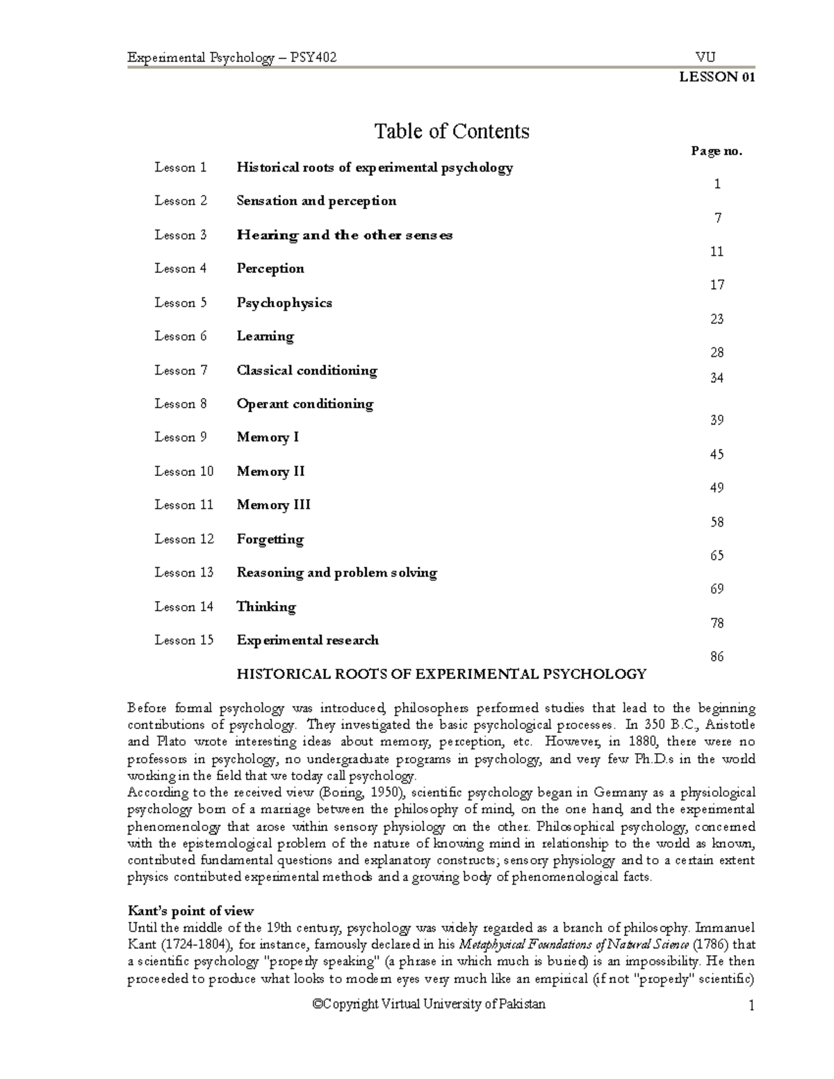 Experimental Psychology - PSY402 Handouts - Experimental Psychology ...