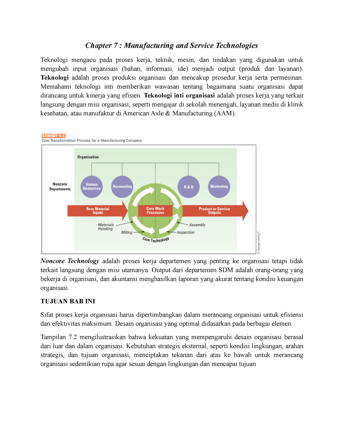 Manufacturing AND Service Technologies - Chapter 7 : Manufacturing And ...