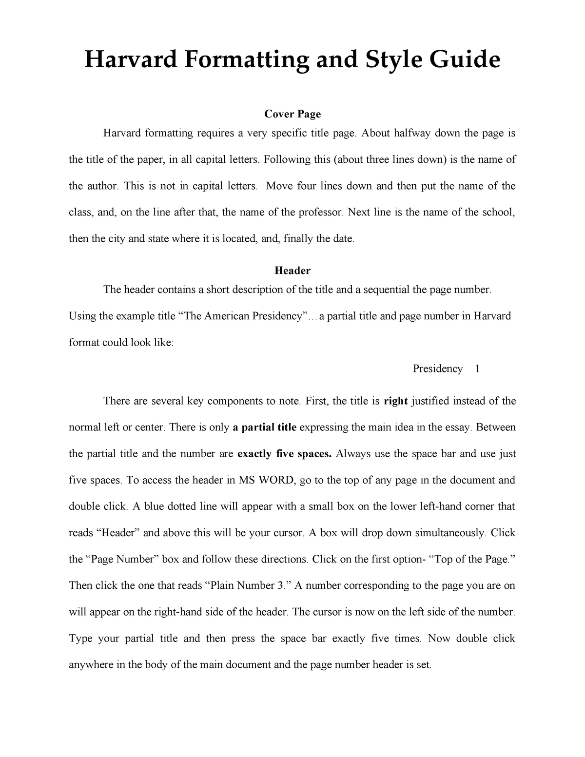 Harvard Research Paper Sample Harvard Formatting And Style Guide   Thumb 1200 1553 