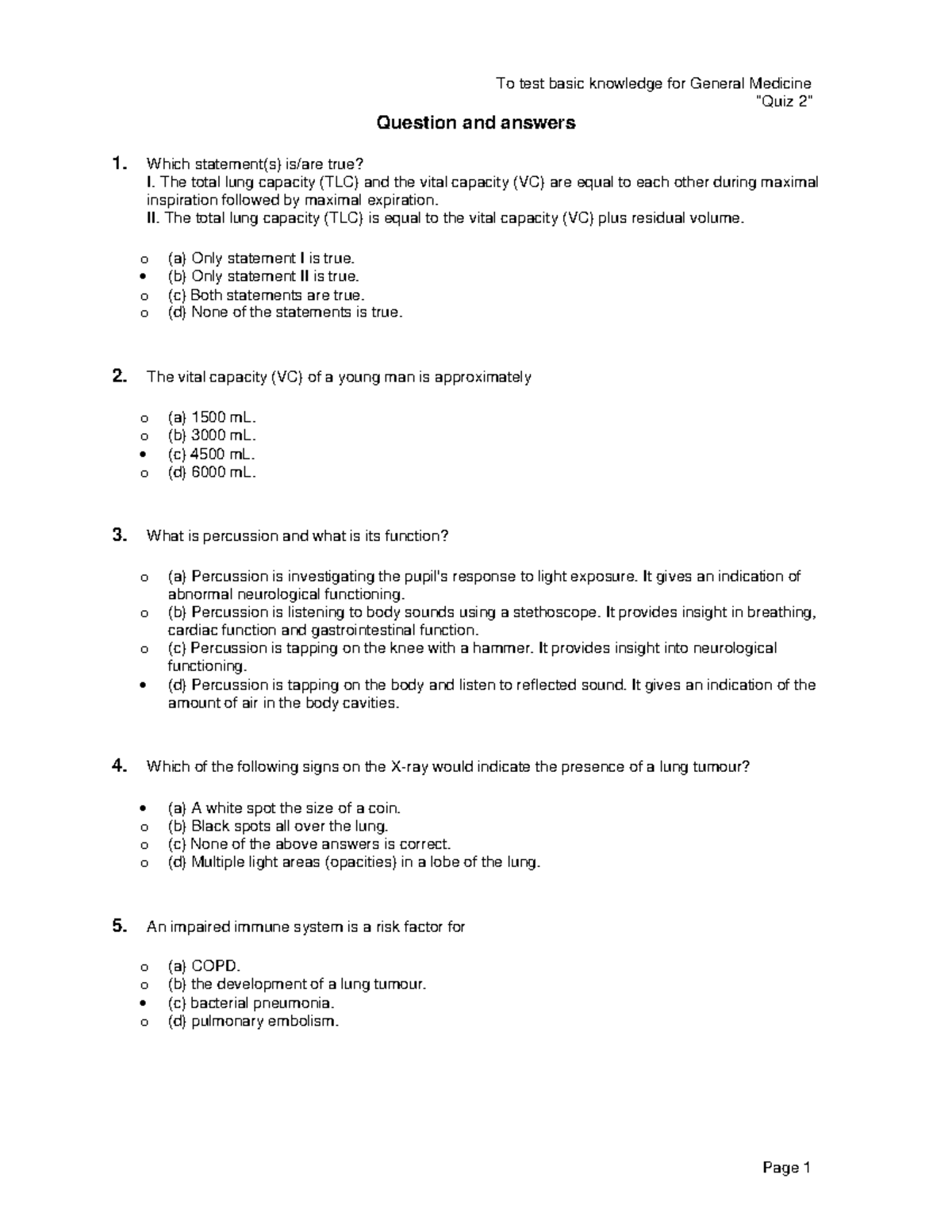 HNH27806 Quiz 2 Basic Knowledge Test answers “Quiz 2” Question and