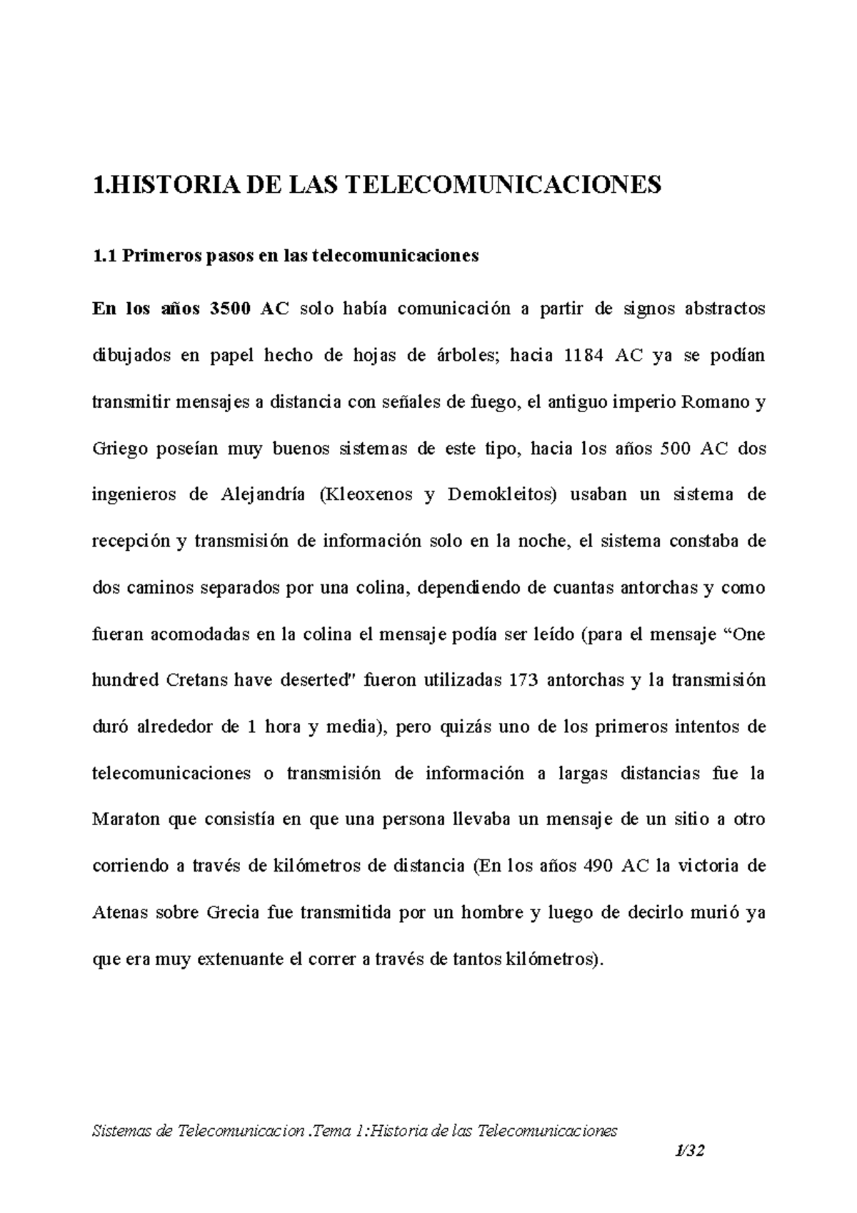 Historia De Las Telecomunicaciones - 1 DE LAS TELECOMUNICACIONES 1 ...