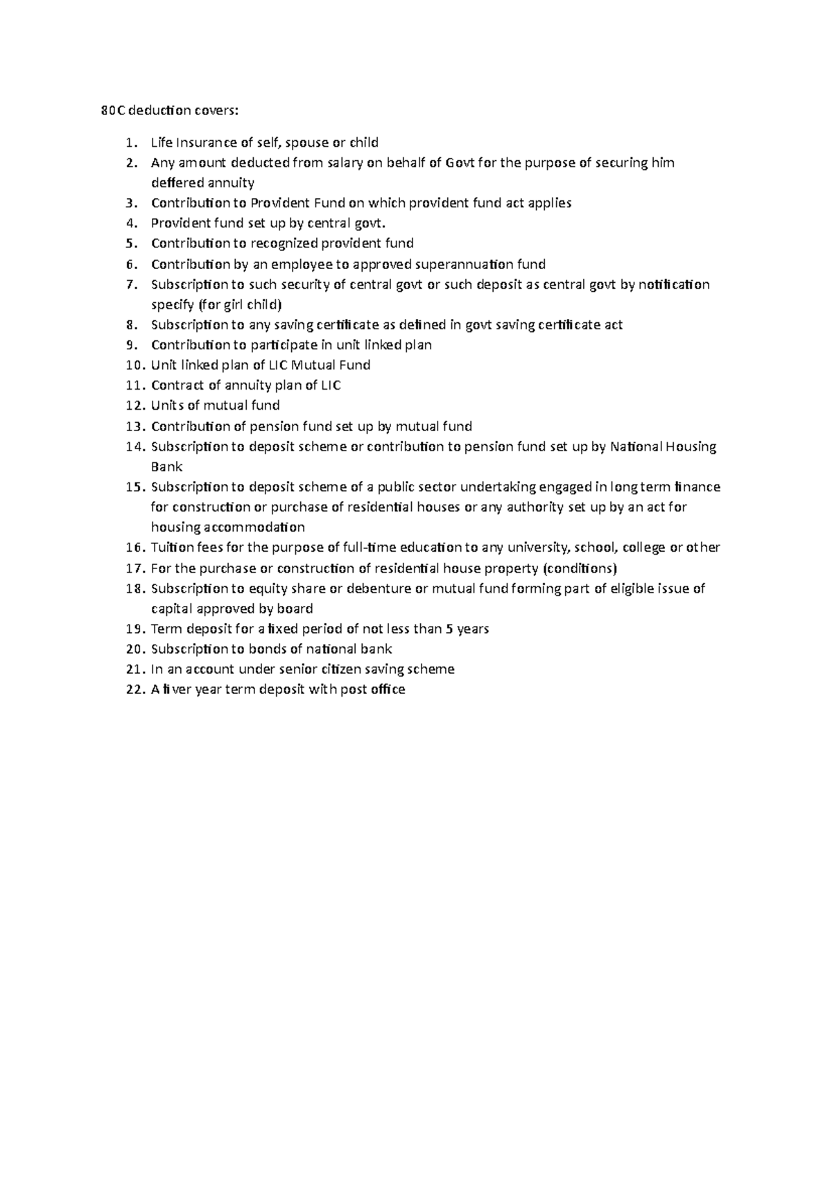 80C deduction covers regreqgherwrfewfwe 80C deduction covers Life