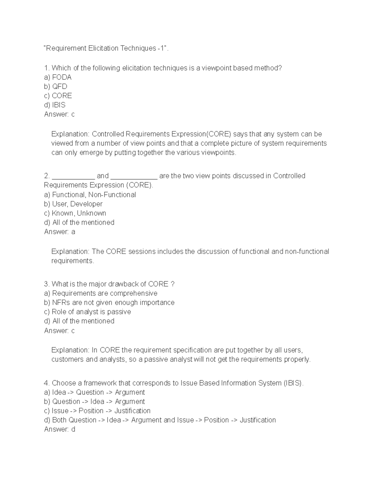 Sotware Engineering (23) - “Requirement Elicitation Techniques -1 ...