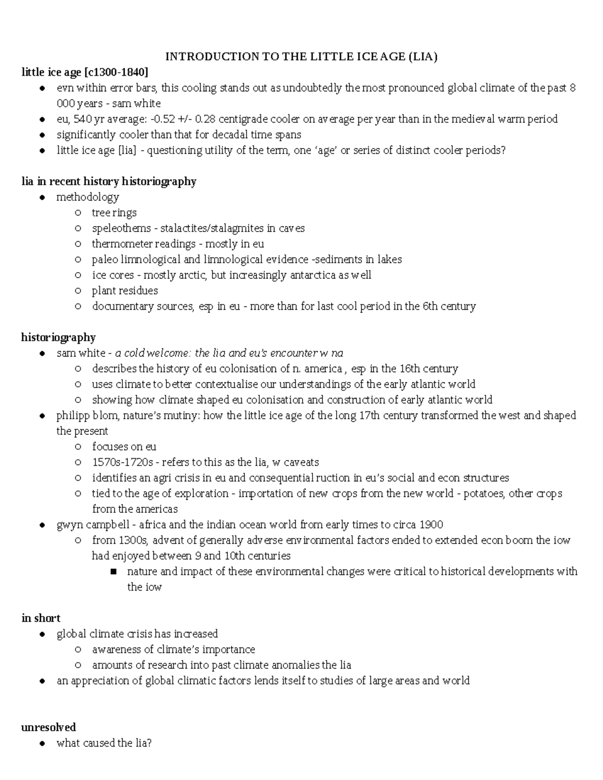 WEEK FIVE Famine AND Plague IN THE 14TH Century INTRODUCTION TO THE