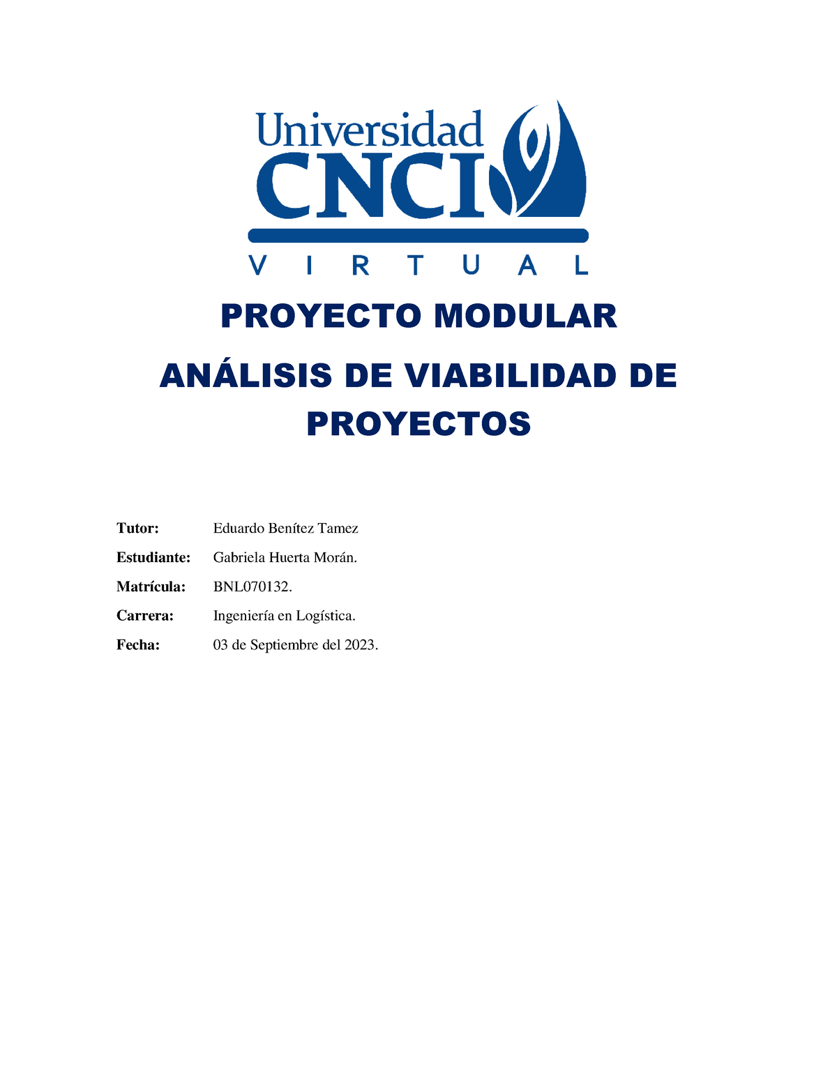 Proyecto Modular C - PROYECTO MODULAR ANÁLISIS DE VIABILIDAD DE ...