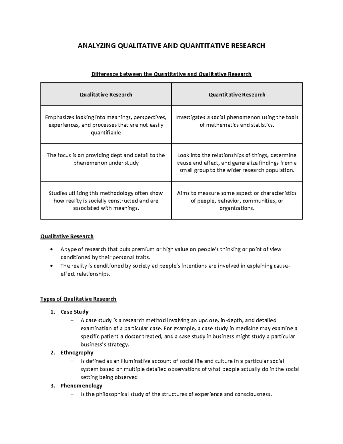 Analyzing Qualitative AND Quantitative Research - Practical Research 2 ...