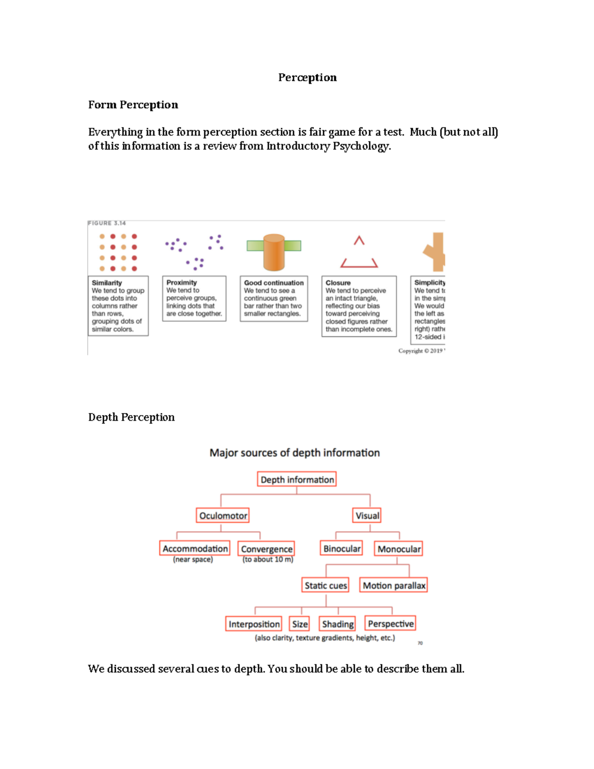 Perception Form Perception Everything in the form perception section is ...